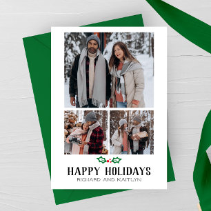 Festiva Tarjeta fotográfica de las fiestas navideñas minim