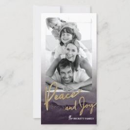 Festiva Tarjeta fotográfica de los navidades - acuarela Pa