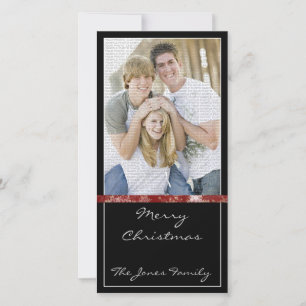 Festiva Tarjeta fotográfica de Navidades clásicos y modern