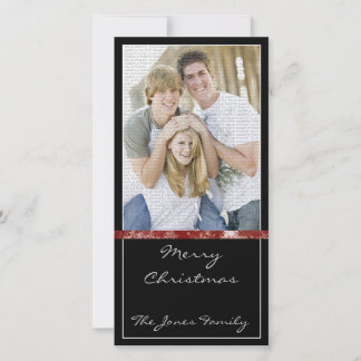 Festiva Tarjeta fotográfica de Navidades clásicos y modern