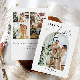 Festiva Tarjeta fotográfica de Navidades con tarjeta de va