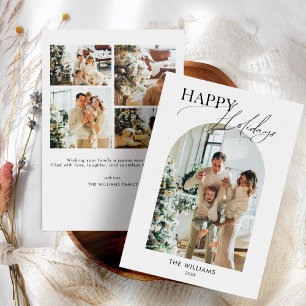 Festiva Tarjeta fotográfica de Navidades con tarjeta de va