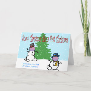 Festiva Tarjeta fotográfica de Navidades de nieve