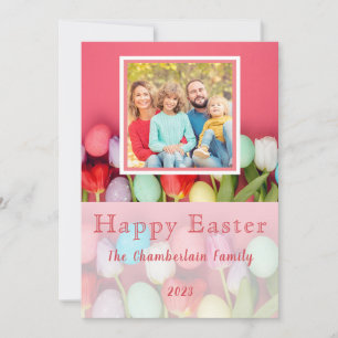 Festiva Tarjeta fotográfica de Pascua, opción de descarga