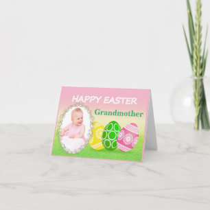 Festiva Tarjeta fotográfica de Pascua para abuelos