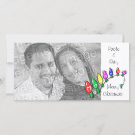 Festiva Tarjeta fotográfica de Personalizable de las luces