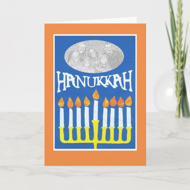 Festiva Tarjeta fotográfica de personalizable Hanukkah, Me (Anverso)