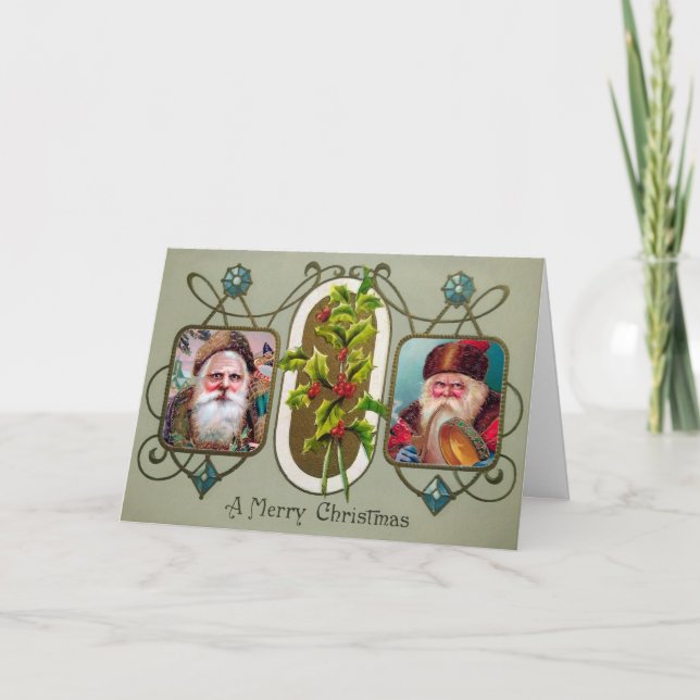 Festiva Tarjeta fotográfica de Personalizable vintage (Anverso)