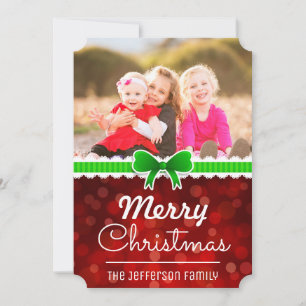 Festiva Tarjeta fotográfica de Personalizado de Navidades