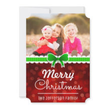 Tarjeta fotográfica de Personalizado de Navidades 