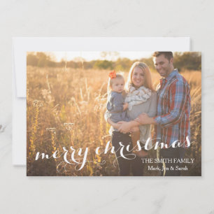 Festiva Tarjeta fotográfica de Personalizado navideño Merr