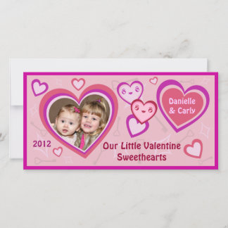 Festiva Tarjeta fotográfica de personalizado Valentine Kaw