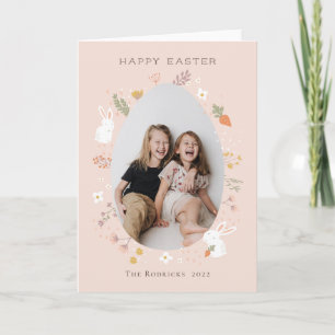 Festiva Tarjeta fotográfica de Petales de Pascua