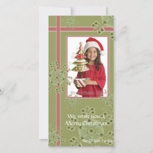 Festiva Tarjeta fotográfica de regalo para navidades con c