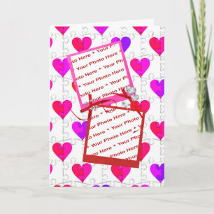 Festiva Tarjeta fotográfica de rompecabezas de San Valentí