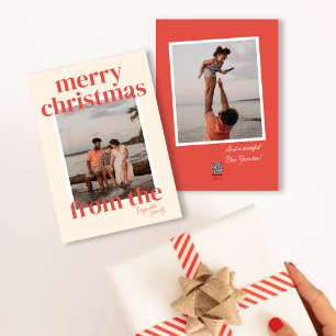 Festiva Tarjeta fotográfica de saludo navideño Big Merry
