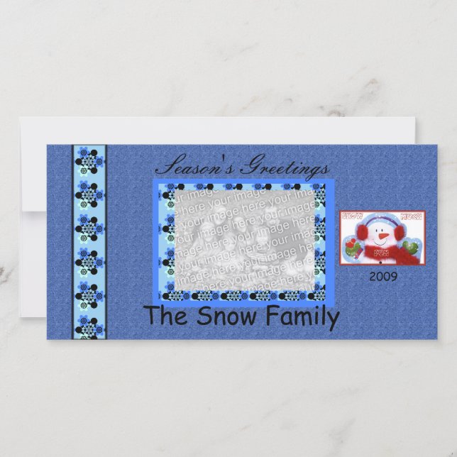 Festiva Tarjeta fotográfica de saludos de temporada (Anverso)