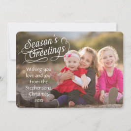 Festiva Tarjeta fotográfica de saludos de temporada de sup