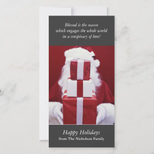 Festiva Tarjeta fotográfica de Santa Claus