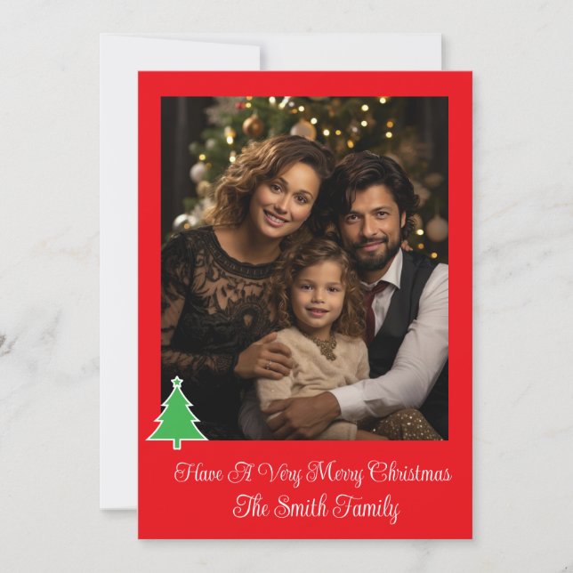 Festiva Tarjeta fotográfica de vacaciones (Anverso)