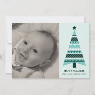 Festiva Tarjeta fotográfica de vacaciones 5 x 7 Navidades 