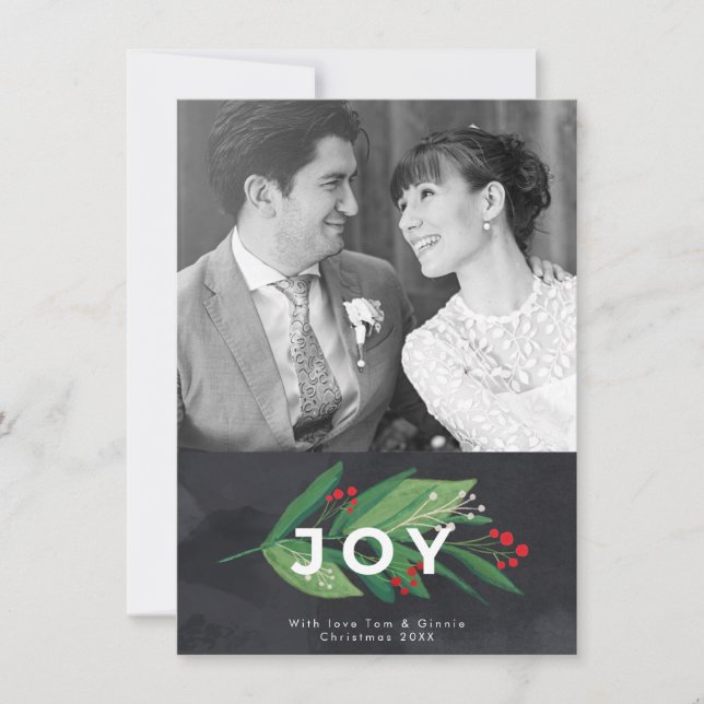 Festiva Tarjeta fotográfica de vacaciones de invierno para (Anverso)