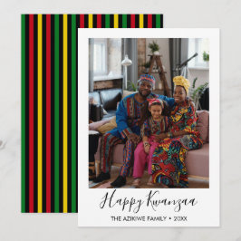 Festiva Tarjeta fotográfica de vacaciones de Kwanzaa