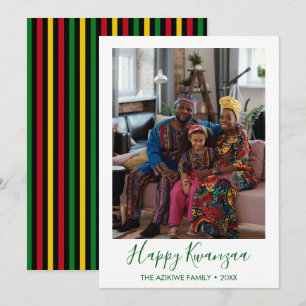 Festiva Tarjeta fotográfica de vacaciones de Kwanzaa