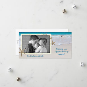 Festiva Tarjeta fotográfica de vacaciones de la familia co