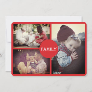 Festiva Tarjeta fotográfica de vacaciones de la familia Gr