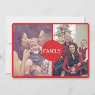 Festiva Tarjeta fotográfica de vacaciones de la familia Gr