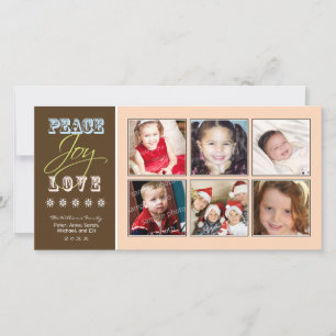Festiva Tarjeta fotográfica de vacaciones de la familia Pe