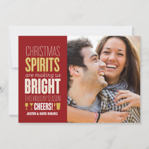 Festiva Tarjeta fotográfica de vacaciones de los navidades