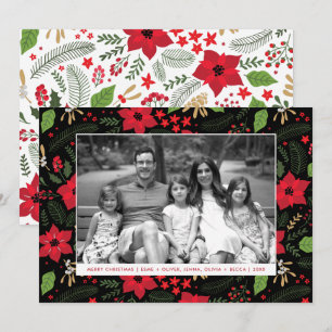Festiva Tarjeta fotográfica de vacaciones de los Navidades