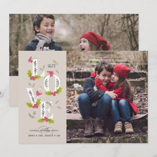 Festiva Tarjeta fotográfica de vacaciones de los Navidades