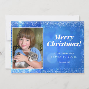 Festiva Tarjeta fotográfica de vacaciones de Navidades bla