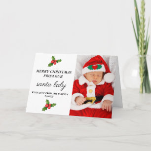 Festiva Tarjeta fotográfica de vacaciones de Navidades per