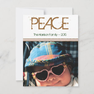 Festiva Tarjeta fotográfica de vacaciones de paz