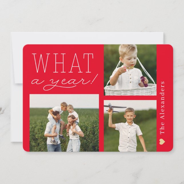 Festiva Tarjeta fotográfica de vacaciones de qué año (Anverso)