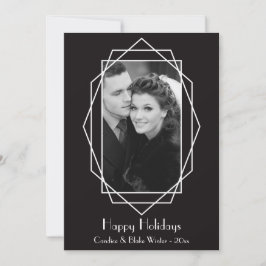 Festiva Tarjeta fotográfica de vacaciones geométricas Art 