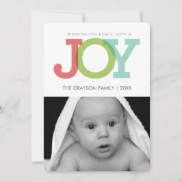 Festiva Tarjeta fotográfica de vacaciones JOY