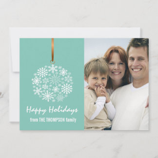 Festiva Tarjeta fotográfica de vacaciones para Navidades c