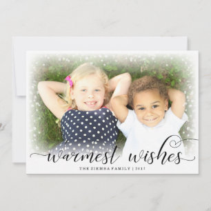 Festiva Tarjeta fotográfica de vacaciones para Navidades d