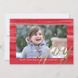 Festiva Tarjeta fotográfica de vacaciones para Navidades d