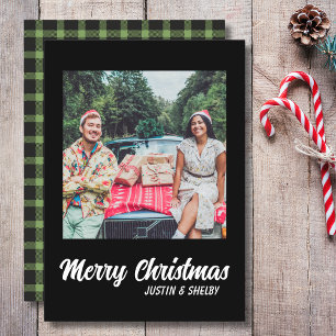 Festiva Tarjeta fotográfica de vacaciones para Navidades d