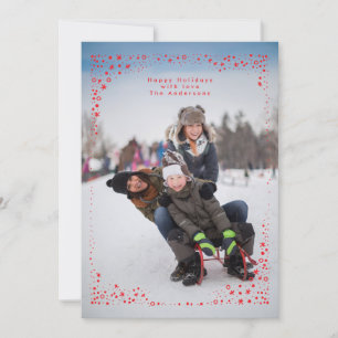 Festiva tarjeta fotográfica de vacaciones para navidades d