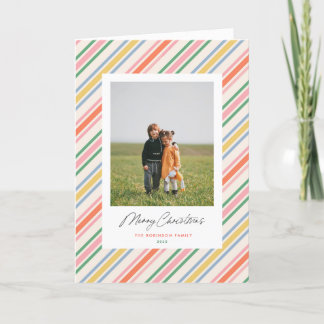 Festiva Tarjeta fotográfica de vacaciones para Navidades d
