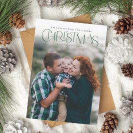 Festiva Tarjeta fotográfica de vacaciones para Navidades t