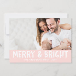 Festiva Tarjeta fotográfica de vacaciones | Pink Modern Me