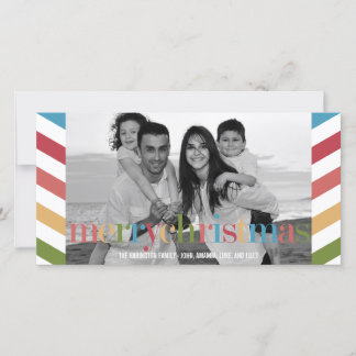Festiva Tarjeta fotográfica de vacaciones RAINBOW